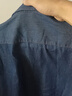 馬登工裝 美式復(fù)古丹寧牛仔襯衫男春季全棉水洗休閑長(zhǎng)袖修身襯衣外套 深海藍(lán)色 （修身偏?。?L 曬單實(shí)拍圖
