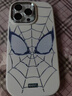 梵皓伊 潮牌高級感蜘蛛俠適用蘋(píng)果15promax全包手機殼新款iPhone14保護套13/16硅膠防摔殼個(gè)性創(chuàng  )意男女款 鏡框小胖腰【米白-銀色蜘蛛俠】 iPhone15Promax 曬單實(shí)拍圖