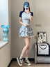 奇安達情侶滑板鞋女鞋夏季新款原創(chuàng)小眾設(shè)計舒適板鞋女士百搭休閑鞋子女 復(fù)古牛仔藍 37 曬單實拍圖