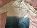森馬（Semir）襯衫男內(nèi)搭外穿襯衣設計感漸變吊染中袖上衣小寬松夏裝小眾潮 藍色調(diào)00488 S 曬單實拍圖