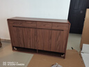 雷勒（rayle）全實(shí)木鞋柜家用門口入戶玄關(guān)柜室內(nèi)新中式大容量客廳儲(chǔ)物柜置物柜 T104胡桃色四門【140*35*103cm】 曬單實(shí)拍圖