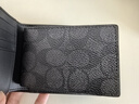 蔻馳（COACH）【官方授權(quán)店】coach奢侈品奧萊經(jīng)典老花短款錢包黑色送男友禮物 CW380CQBK黑色 曬單實拍圖