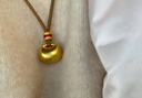 智玉云祥999足金小胖福黃金吊墜女款 小金坨本命年編繩掛墜繩項(xiàng)鏈送女友 硬金版  約2.2-2.3g 曬單實(shí)拍圖