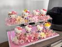 凱蒂貓HelloKitty正版手辦擺件盲盒太空艙送閨蜜女友孩kt貓公仔玩偶情人節(jié)生日禮物 凱蒂貓櫻花全家福8款【含展示盒+背景+裝飾花】 曬單實(shí)拍圖