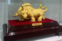 大明銅匠絨沙金鴻運(yùn)金錢(qián)牛擺件客廳辦公室玄關(guān)桌面銅牛高檔開(kāi)業(yè)喬遷禮品 曬單實(shí)拍圖