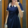 木清清大碼polo領(lǐng)連衣裙女2024夏季新款胖mm收腰A字顯瘦遮肚裙子長(cháng)裙 短款連衣裙 XL 建議115-130斤 曬單實(shí)拍圖