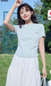 班尼路正肩短款短袖t恤女2025年夏季抽褶小心機(jī)緊身顯瘦時(shí)尚休閑款上衣 曬單實(shí)拍圖
