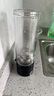 慕馨（moosen）茶水分離杯玻璃杯磁彈泡茶杯高硼硅水杯子男士雙層防燙便攜耐高溫 【一鍵速開(kāi)+磁吸泡茶】黑+提繩 曬單實(shí)拍圖
