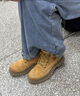 CAT卡特男士固特異結構耐磨牛皮革復古低幫休閑工鞋 曬單實(shí)拍圖
