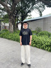 卡賓（CABBEEN）【涼感華夫格】休閑褲男撞色織帶時(shí)尚休閑潮流春秋長褲子男褲 駝色25 L /175/50 曬單實(shí)拍圖