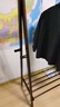 米客米家（MIKEMIJIA）實(shí)木衣帽架落地掛衣架臥室衣架家用木質(zhì)掛衣服架子室內簡(jiǎn)易晾衣架 【新升級】帶掛褲桿-胡桃色120 曬單實(shí)拍圖