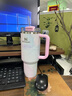 STANLEY巨無(wú)霸吸管杯大容量辦公車(chē)載不銹鋼杯子1.18L-薄紗水彩中秋送禮 曬單實(shí)拍圖