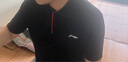 李寧Polo衫男夏季新款休閑短袖翻領(lǐng)速干透氣訓(xùn)練網(wǎng)眼冰絲網(wǎng)球乒乓球服 黑色速干polo XL /180 (150-165斤) 曬單實(shí)拍圖