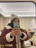 蒙口比鄰正品 顯臉小冷帽女秋冬季保暖加厚護(hù)耳針織毛線帽生日禮物 溫暖米 均碼 曬單實拍圖