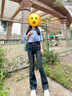 FSHE高腰雙排扣微喇牛仔褲女春夏修身加絨懷舊復古提臀馬蹄喇叭長褲子 水泥灰-長褲-單褲 (身高158-164) 26 (建議體重81-90斤) 曬單實拍圖