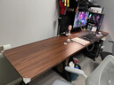 億家木桌子電腦桌臺式家用辦公書(shū)桌電競桌椅組合套裝簡(jiǎn)易工作臺寫(xiě)字桌子 【30mm加厚臺面】胡桃色120*60*75CM單桌 曬單實(shí)拍圖
