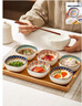 WELLMEET蘸料碟陶瓷調料碟醬油日式餃子醋碟火鍋蘸料碗小吃碟壽司蘸碟 3.5寸味碟-三色各二 曬單實拍圖
