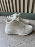 斯凱奇（Skechers）女鞋秋季厚底增高休閑鞋中高幫小白鞋七夕禮物送女友117518 白色/WHT 37 曬單實(shí)拍圖