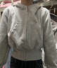 妙奕嘉連帽衛衣女外套灰色短款秋季2025年新款上衣潮流小個(gè)子女生運動(dòng) 短款連帽衛衣外套【灰色】 L 【建議105-120斤】 曬單實(shí)拍圖