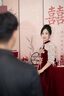 映雯旗袍敬酒服新娘2024新款結婚當天回門(mén)便裝新中式訂婚禮服裙 酒紅色 xl   建議110-120斤 曬單實(shí)拍圖