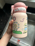賽格仕SIGUS兒童保溫杯316大容量吸管直飲雙飲水杯幼兒園小學(xué)生上學(xué)專用 公園踏春記-粉色 520ml 曬單實(shí)拍圖
