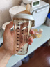 A 2翻蓋ppsu奶瓶6個(gè)月以上一歲以上學(xué)飲重力球吸管學(xué)飲杯寬口徑300ml 300ml珍珠灰十字奶嘴+鴨嘴+水嘴 曬單實(shí)拍圖