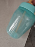 特百惠（Tupperware）吸吸罐550ml女生學(xué)生密封帶吸管水杯子夏季自制飲品奶昔 薄荷藍(lán) 曬單實(shí)拍圖