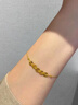 六桂福珠寶 LIU GUI FU JEWELRY五帝錢(qián)黃金手鏈女999足金碎冰冰錢(qián)幣串子純金手串生日禮物送女友 金重約3.75g 曬單實(shí)拍圖