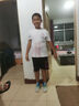特步（XTEP）兒童夏季吸濕速干套裝國潮印花兩件套 珍珠白 160 曬單實(shí)拍圖