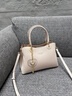 MOCCSOCC女士包包女包輕奢單肩包女斜挎包女情人節生日禮物送老婆女友  米白色-【包包女款2025】 精美禮盒包裝 曬單實(shí)拍圖
