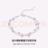 勵柏艾頓（LIBER AEDON）銀粉萌貓爪手鏈女生少女心圓珠小眾高級手飾七夕情人節禮物送女友 曬單實(shí)拍圖