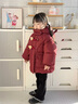 G.DUCKKIDS小黃鴨童裝女童棉服冬季新款加厚保暖女寶寶棉襖冬裝新年拜年服女 紅色【不含包包】 100 尺碼2~3歲【90-100cm】cm 曬單實(shí)拍圖