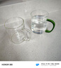 富光 玻璃杯茶杯透明泡花茶杯帶把手杯子客廳水杯家庭套裝男女牛奶杯 把手杯六只裝 曬單實拍圖
