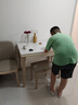 德邦尚品折疊餐桌家用小戶型可伸縮現(xiàn)代簡約輕奢巖板多功能實木長方形飯桌 【90*65CM】香檳金大款[舒適椅] 1桌2椅2凳 曬單實拍圖