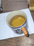 青花汝窯茶杯水杯陶瓷帶蓋茶水分離可定制送禮家用高檔辦公馬克杯 汝窯青花-辦公杯 曬單實拍圖