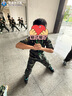 喬丹男童運動鞋大童春秋款跑步鞋兒童密網(wǎng)童鞋子 黑色/冰爽藍37 曬單實拍圖