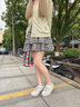 妙麗（Millies）品牌高奢小眾瑪麗珍鞋女2025新款珍珠條鏈芭蕾風單鞋時尚休閑板鞋 米色 36 曬單實拍圖