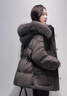 DRPR品牌女裝新品白鴨絨羽絨服女短款2025冬季新款氣質(zhì)寬松連帽外套女 深灰色 S 曬單實拍圖