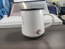 瓷秀源馬克杯帶蓋帶勺牛奶杯子陶瓷創(chuàng)意水杯女咖啡杯歐式情侶杯 小金貓-C款 曬單實(shí)拍圖