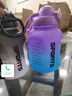 大容量塑料水杯戶(hù)外健身運動(dòng)水壺噸噸桶大肚吸管杯子學(xué)生開(kāi)學(xué)男 黑色2.5L 曬單實(shí)拍圖
