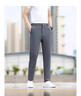 花花公子（PLAYBOY）【兩條裝】休閑褲修身商務(wù)男春秋季九分褲男士簡(jiǎn)約休閑褲男純色 深灰色+黑色 34 (145斤-155斤) 曬單實(shí)拍圖