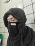 京悠雨德國品質(zhì)電動(dòng)車(chē)面罩圍脖一體帽子頭盔內膽帽冬季保暖防風(fēng)騎車(chē)神器 黑色【三合一頭套-防風(fēng)防寒-柔軟舒適】 時(shí)尚百搭，防寒保暖 曬單實(shí)拍圖