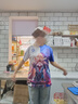 翱?jī)?yōu)王者榮耀聯(lián)名短袖t恤男 女鏡李信瀾瑤馬超妲己半袖二次元痛衣服裝 一款李信 TXU013 3XL 適合體重140-155斤 曬單實(shí)拍圖