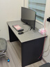 梵爾丹頓意式輕奢風(fēng)巖板電腦桌臥室書(shū)桌家用書(shū)房辦公寫(xiě)字桌子帶排插穿線(xiàn)孔 黑腳+阿瑪尼灰面 120*60*75單桌【帶桌面排插+穿線(xiàn)孔+主機位 曬單實(shí)拍圖