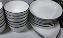浩雅景德鎮陶瓷餐具北歐風(fēng)碗碟套裝碗盤(pán)勺筷整套送禮68頭鉆石黑線(xiàn) 曬單實(shí)拍圖