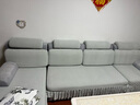 邁惻亦【無(wú)需測量】防貓抓三座一貴妃沙發(fā)套全包罩萬(wàn)能通用型沙發(fā)罩笠套 淺中灰【裙邊款】【店長(cháng)推薦-耐臟首選】 全套組合2【1單1雙1貴妃4頭4靠】 曬單實(shí)拍圖