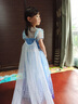 G.DUCKKIDS艾莎冰雪奇緣春夏新款?lèi)?ài)莎公主裙女孩生日禮服六一兒童節連衣裙 藍色給披風(fēng) 120 cm 曬單實(shí)拍圖