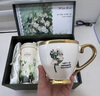 Stanisic德國品牌咖啡保溫杯泡茶水杯女士實(shí)用高檔禮盒套裝情人節生日禮物 梵高花園-白玫瑰(保溫杯+陶瓷杯) 曬單實(shí)拍圖