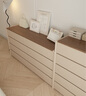 提尼米亞五斗柜客廳家用靠墻沙發(fā)旁邊柜實(shí)木多層收納柜40厘米寬落地抽屜柜 0.75米-靜音順滑導軌 ENF級純凈全實(shí)木 曬單實(shí)拍圖