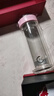 希諾（heenoor）雙層玻璃杯男女士小巧抗菌杯家用泡茶透明帶過(guò)濾網(wǎng)隔熱便攜玻璃杯 270ml 粉色1951 曬單實(shí)拍圖